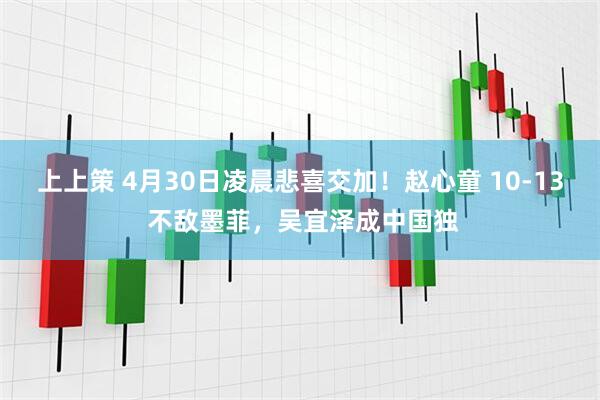 上上策 4月30日凌晨悲喜交加！赵心童 10-13 不敌墨菲，吴宜泽成中国独